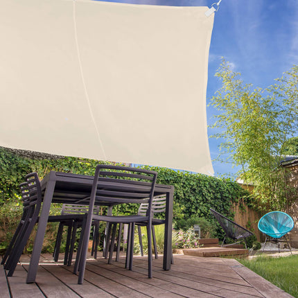 Beiges UV-Schutz-Sonnensegel für Terrasse & Balkon