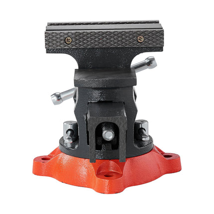 Bench Vise, 5.5 in Jaws, 360 Swivel Base, Ductile Iron