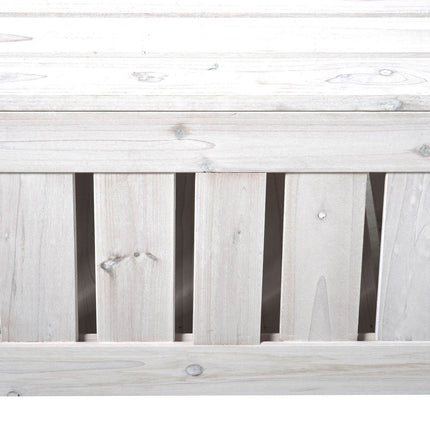 Garten-Sitzbank mit Stauraum, 2-Sitzer mit Kissen, weiß 115 cm