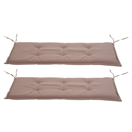 Beiges Bankauflagen-Set aus Polyester, weich gepolstert, 120x54x5cm