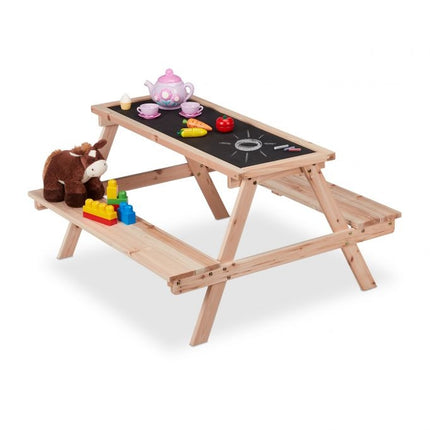 Table banc pour enfants avec tableau noir