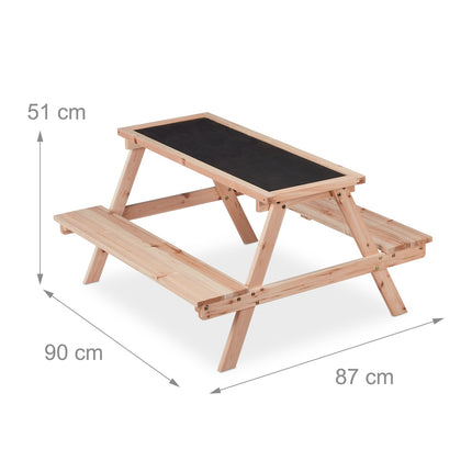 Table banc pour enfants avec tableau noir