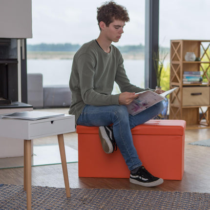 Sitzbank mit Stauraum aus Kunstleder