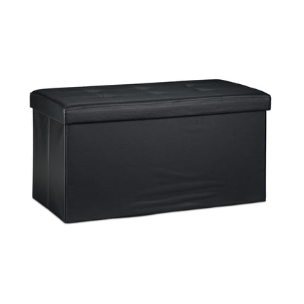 Banc avec espace de rangement en cuir artificiel