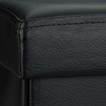 Banc avec espace de rangement en cuir artificiel