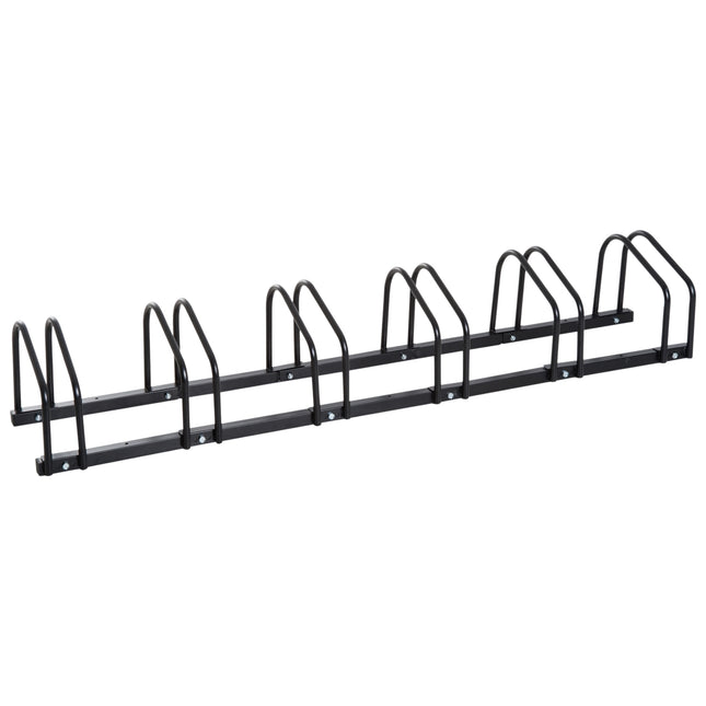 Fahrradständer für 6 Fahrräder, Wand-/Bodenmontage, Stahl, schwarz