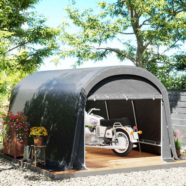 Tente de rangement pour vélos, abri de vélo étanche avec porte, abri de couverture de vélo anti-poussière pour maison, jardin, arrière-cour, 300 x 450 x 230 cm, gris foncé