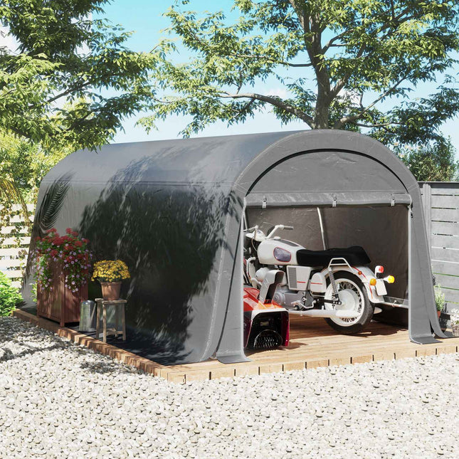 Wasserdichtes Outdoor-Fahrradzelt mit Tür, dunkelgrau