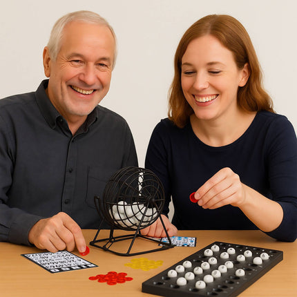Jeu de bingo avec tambour de loterie