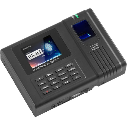 Biometric Time Clock, Fingerprint RFID PIN, USB, 5 Cards