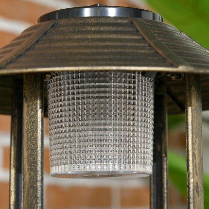 Solar-Vogelbad mit Futterstelle – 110 cm Höhe, Bronze-Finish