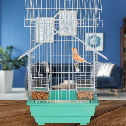 Cage à oiseaux à toit pointu