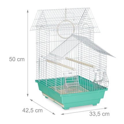 Cage à oiseaux à toit pointu