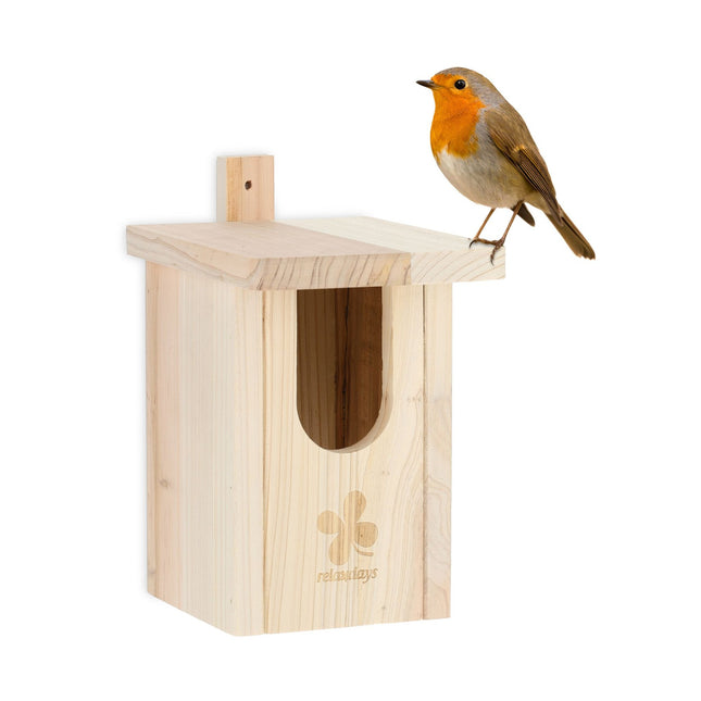 Vogelhaus Naturholz Halbhohle Vögel