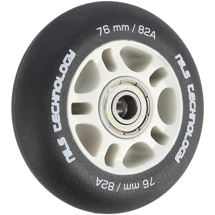 Ensemble de roues noires en PU 76x24 82A et roulements ABEC-9
