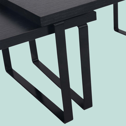 Ensemble de porte-épices réglable noir, 2 pièces en MDF et fer