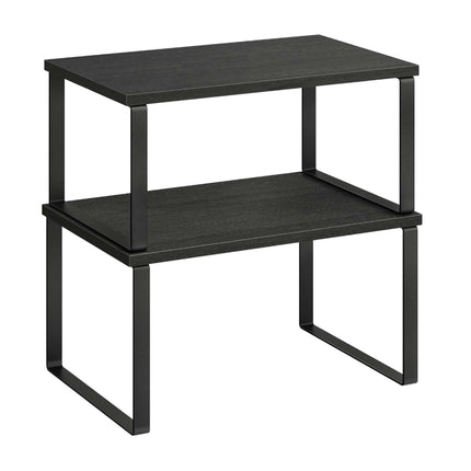 Ensemble de porte-épices réglable noir, 2 pièces en MDF et fer