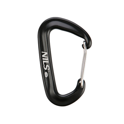 Mousqueton noir 12 kN, léger et durable