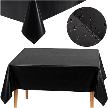 Schwarze Folientischdecke, 137x274cm, wasserdicht & wiederverwendbar