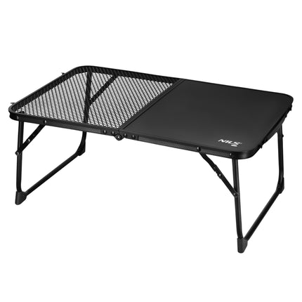 Schwarzer klappbarer Campingtisch – leicht, kompakt, 60x40 cm
