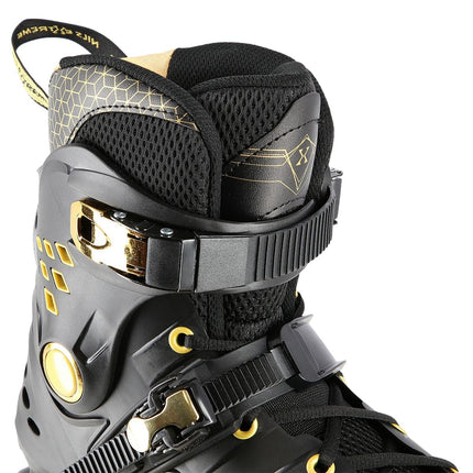 Inline-Slalomskates Schwarz-Gold, Größe 35