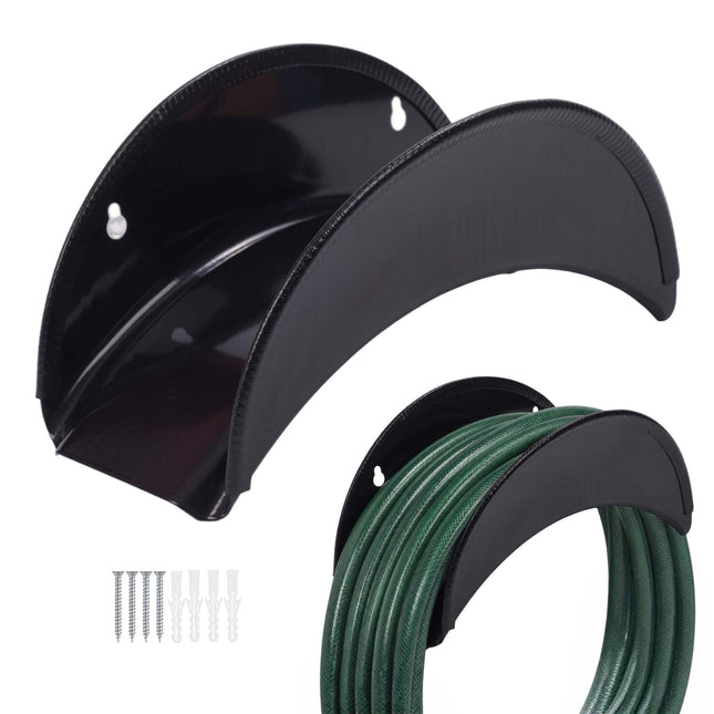 Supports de tuyau en fer noir, lot de 2 – Antirouille, fixation murale
