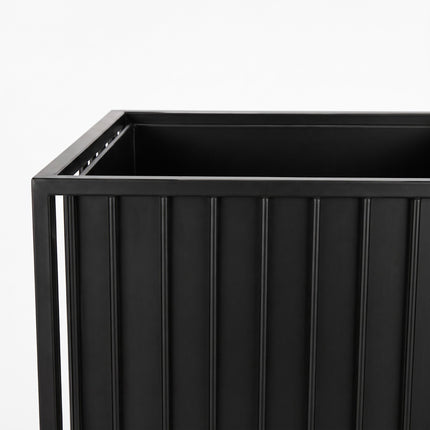 Support pour plantes en fer noir, 61 cm – Design moderne en treillis