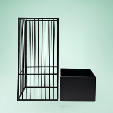 Support pour plantes en fer noir, 61 cm – Design moderne en treillis