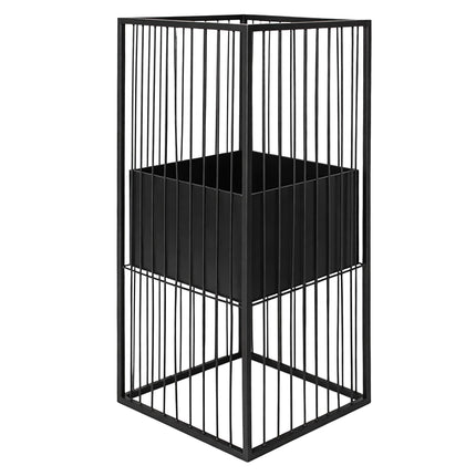 Support pour plantes en fer noir, 61 cm – Design moderne en treillis