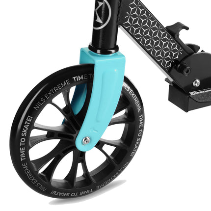 Schwarzer Tretroller, faltbar, leichtes Design