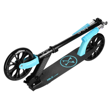 Schwarzer Tretroller, faltbar, leichtes Design