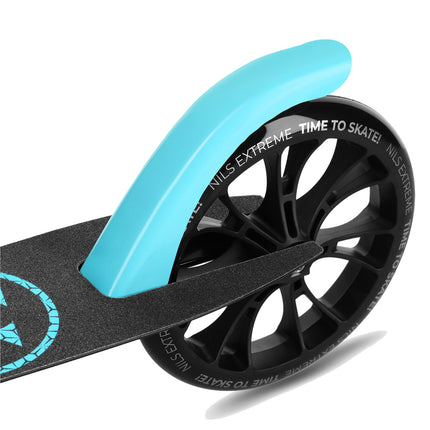 Schwarzer Tretroller, faltbar, leichtes Design