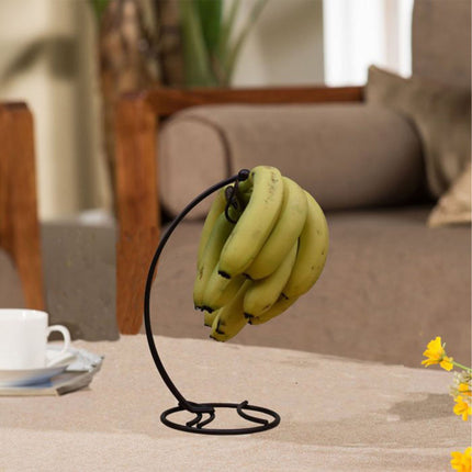 Schwarzer Metall-Bananenständer – Obsthalter für die Küche