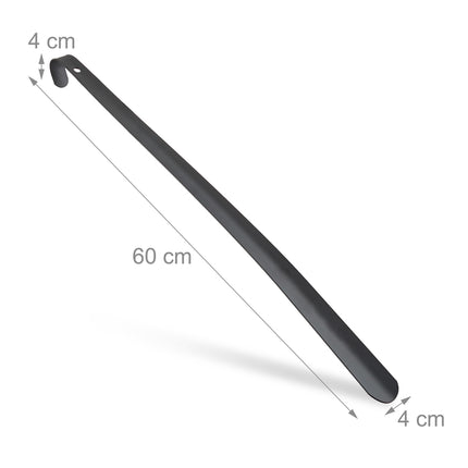 Schuhlöffel aus schwarzem Metall – Rostbeständig, Langlebig