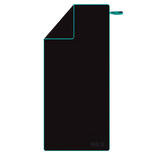 Serviette en microfibre noire, 200x90 cm