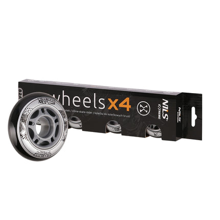 Schwarze PU-Skate-Rollen, 72x24mm, 82A, 4er-Set