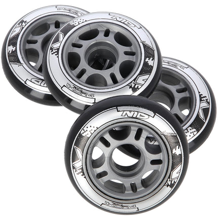 Schwarze PU-Skate-Rollen, 72x24mm, 82A, 4er-Set