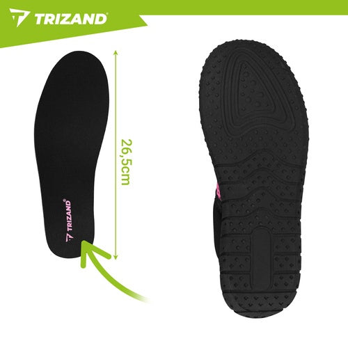 Chaussures aquatiques noires et roses, pointure 39, antidérapantes, semelle de 5 mm