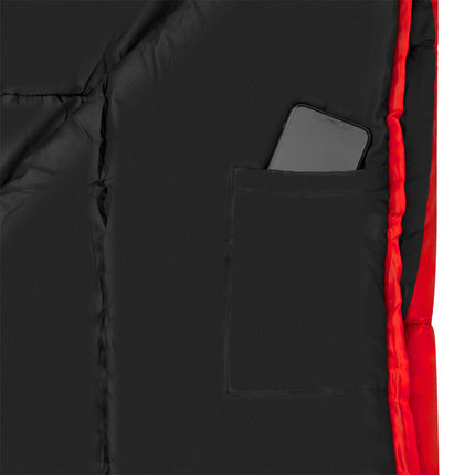 Sac de couchage noir-rouge, léger et compact