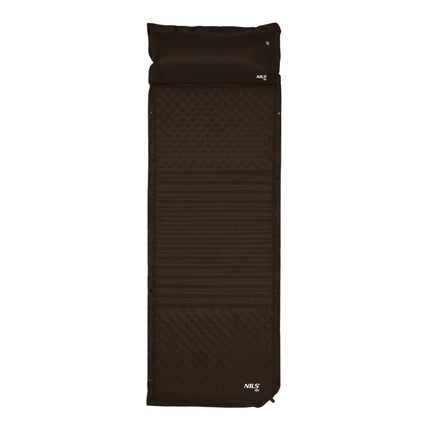Tapis de camping autogonflant noir, compact et portable