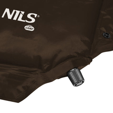 Tapis de camping autogonflant noir, compact et portable