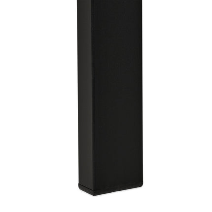 Banc de jardin en acier noir - Design géométrique