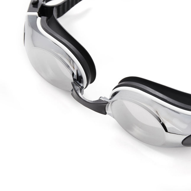 Schwarze Schwimmbrille, Antibeschlag, UV-Schutz