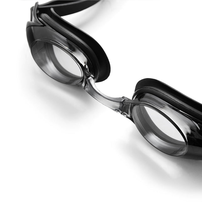Schwarze Schwimmbrille, Antibeschlag, UV-Schutz