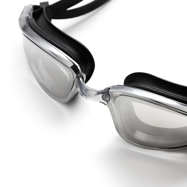 Schwarze Schwimmbrille, Antibeschlag, UV-Schutz