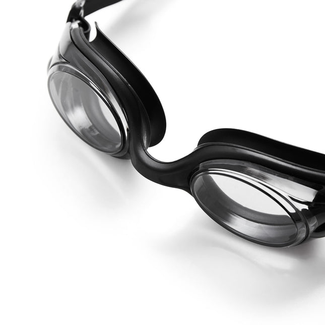 Schwarze Schwimmbrille, Antibeschlag, UV-Schutz
