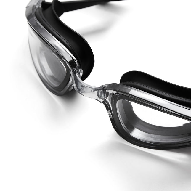 Schwarze Schwimmbrille, Antibeschlag, UV-Schutz