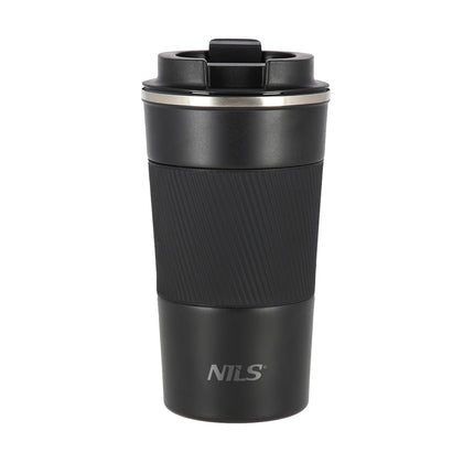 Tasse isotherme noire en acier inoxydable, 255 ml