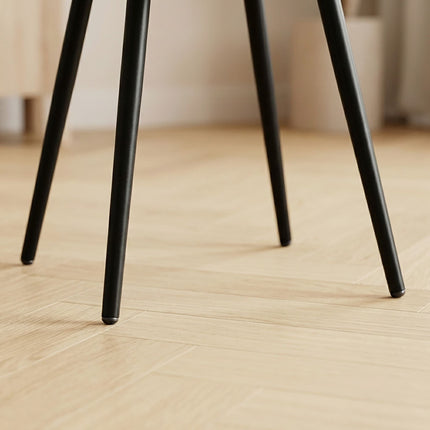 Chaises de salle à manger en velours noir, ensemble de 4 – Sièges rembourrés modernes