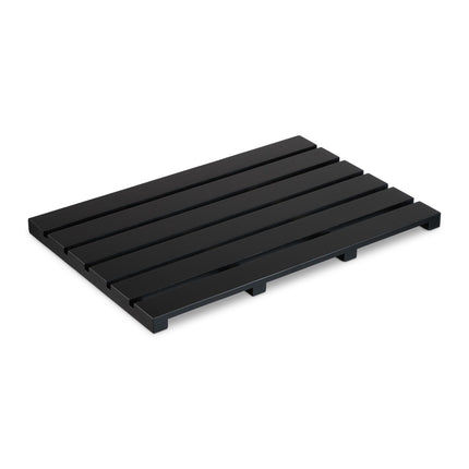 Tapis de bain en bambou noir